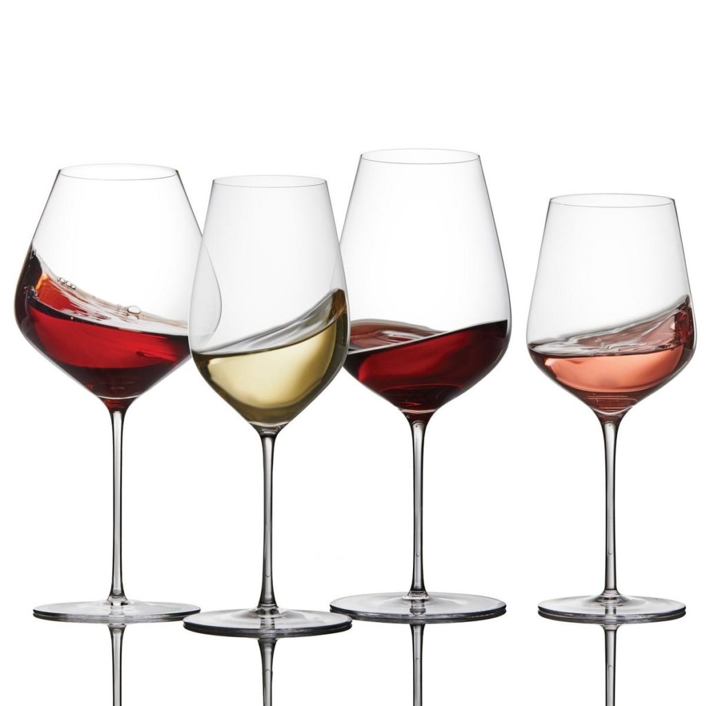 Hand Blown Rose Shaped Tulip Shaped Wine Glasses With Lead Free