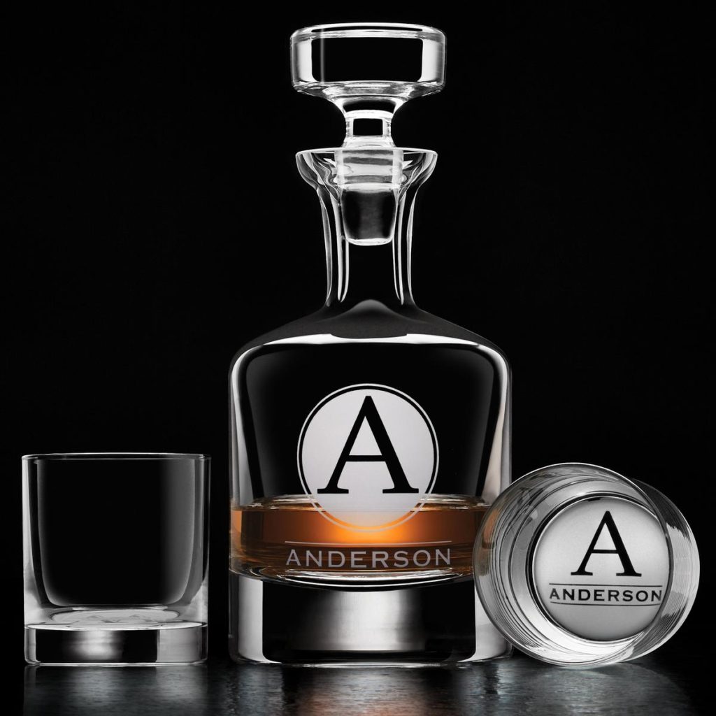Personalized Amsterdam Whiskey Decanter and Glasses Set