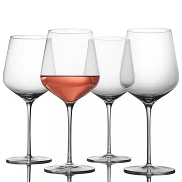 Four wine enthusiast fusion air break-resistant go-to universal wine glasses on a white background