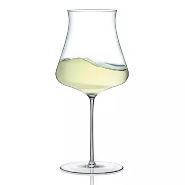 One ZENOLOGY SOMM Universal Handblown wine glass against a white background